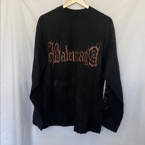 Balenciaga Black Long Sleeve Tee